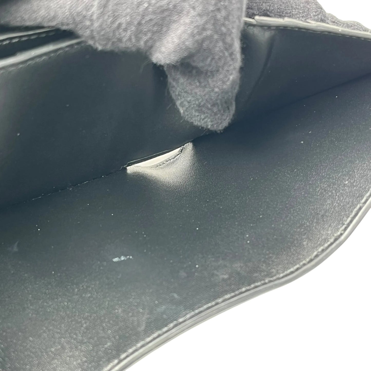 CELINE Lizard Small Flap Triomphe Compact Wallet - Black 