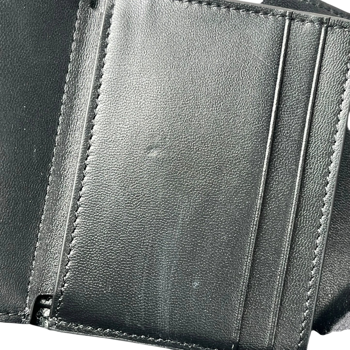 CELINE Lizard Small Flap Triomphe Compact Wallet - Black 