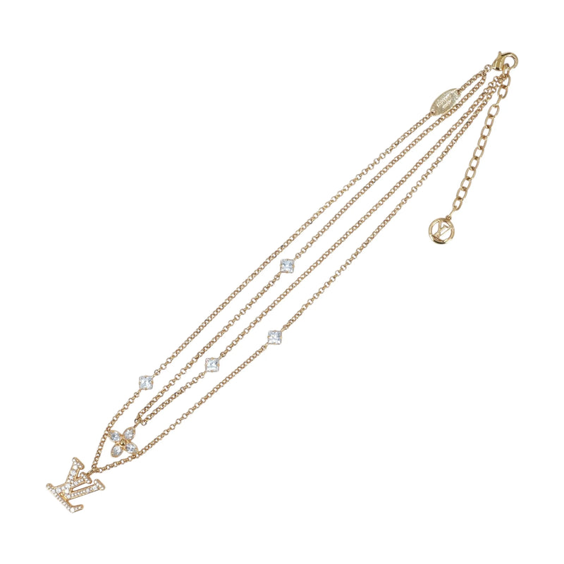 Louis Vuitton Lady Necklace Rhinestone - Gold Plated
