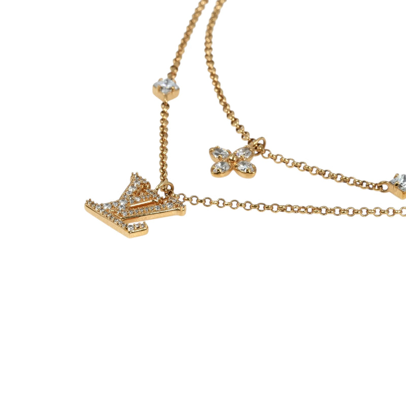 Louis Vuitton Lady Necklace Rhinestone - Gold Plated