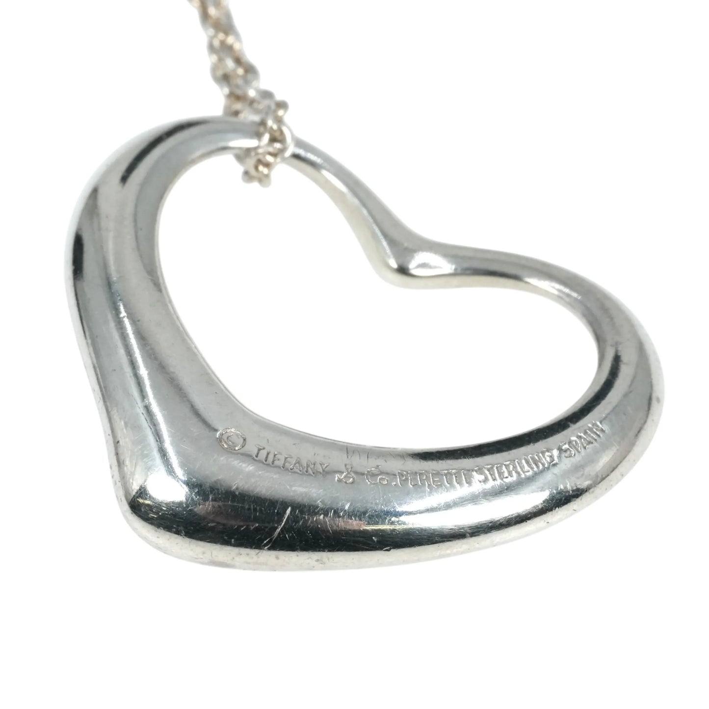 Tiffany Open Heart Necklace - Silver