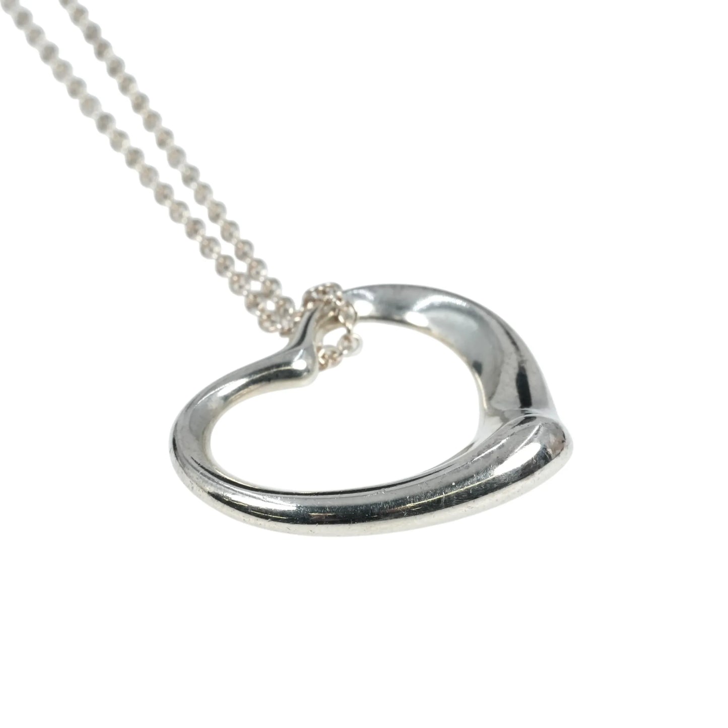 Tiffany Open Heart Necklace - Silver