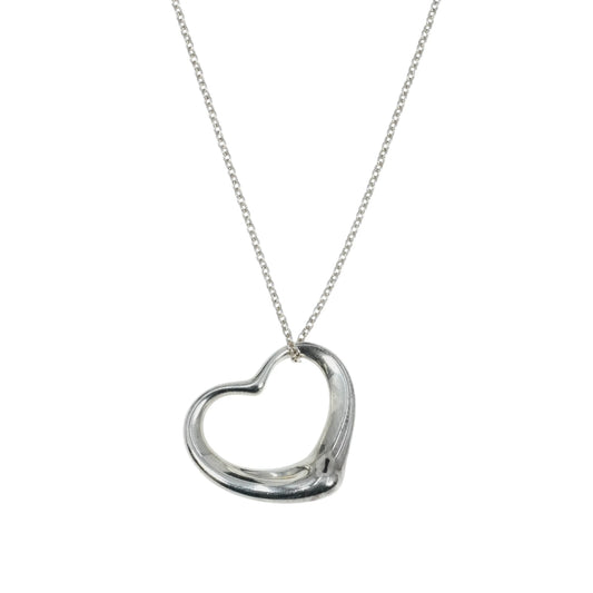 Tiffany Open Heart Necklace - Silver
