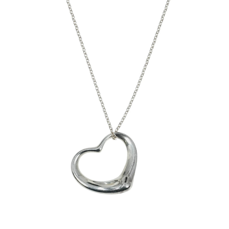 Tiffany Open Heart Necklace - Silver