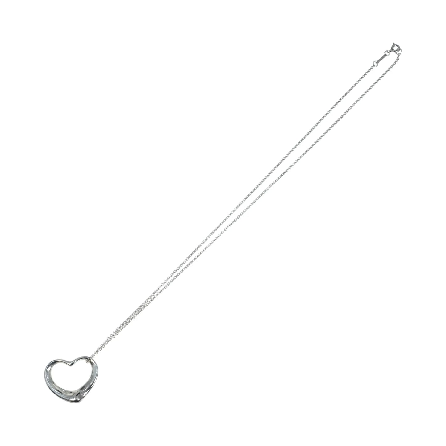 Tiffany Open Heart Necklace - Silver