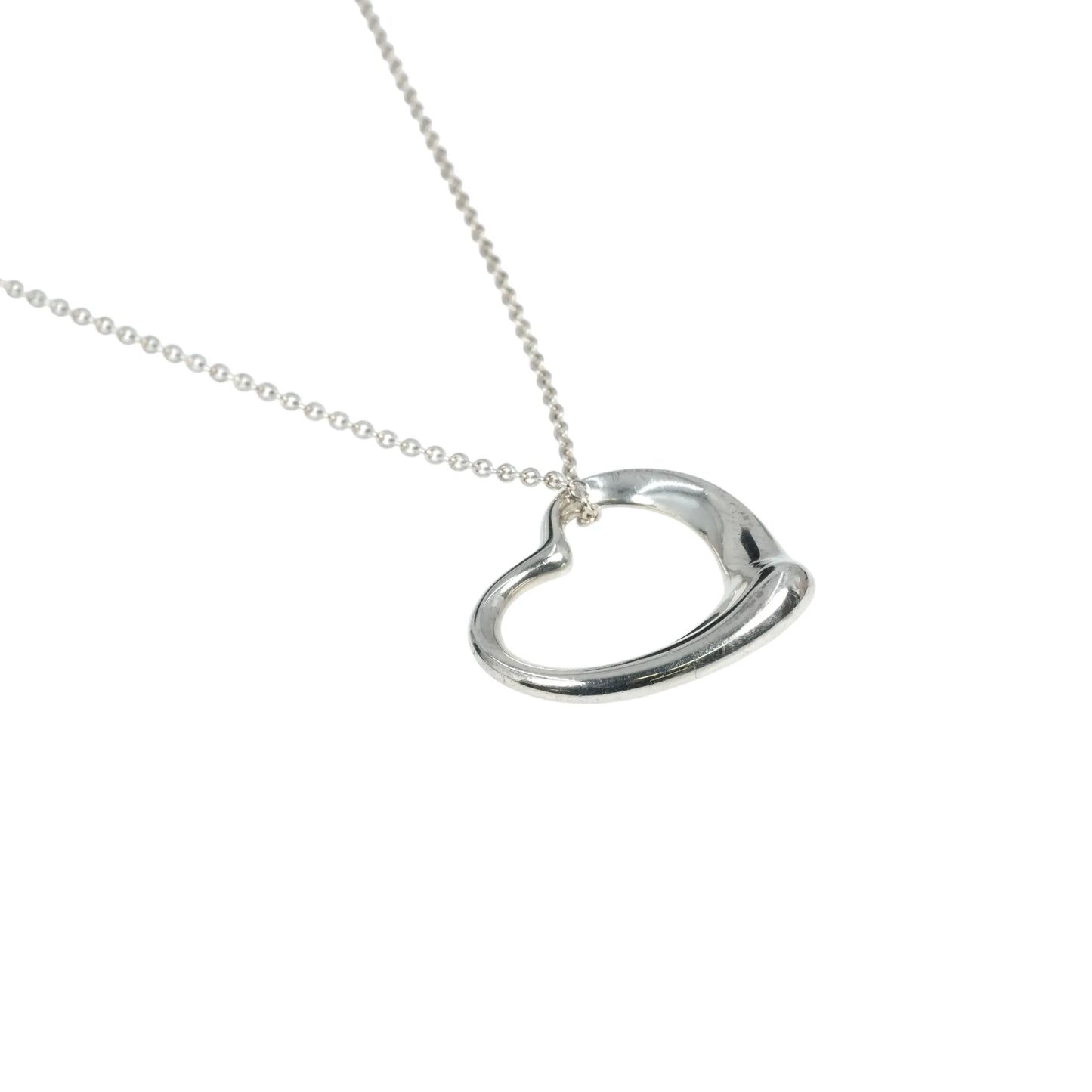 Tiffany Open Heart Necklace - Silver