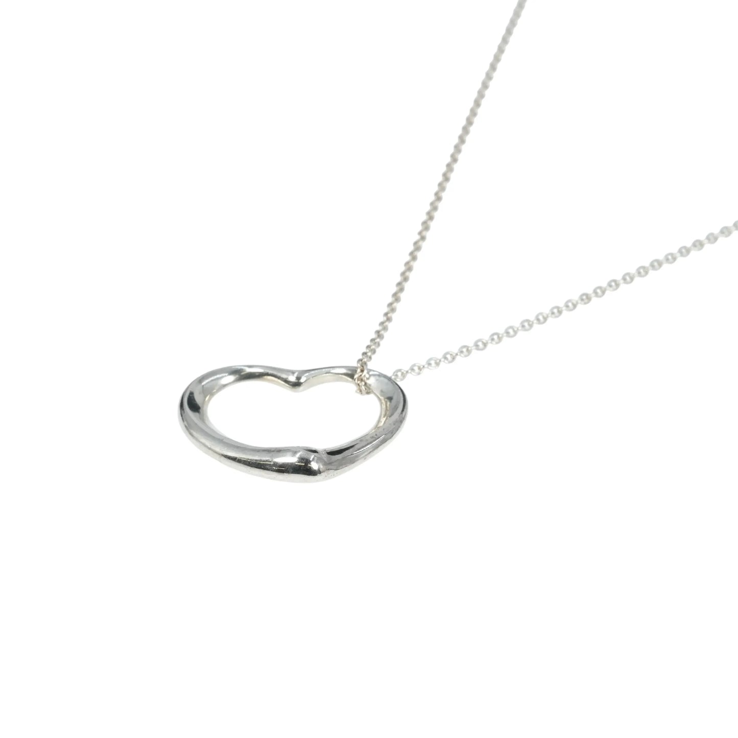 Tiffany Open Heart Necklace - Silver