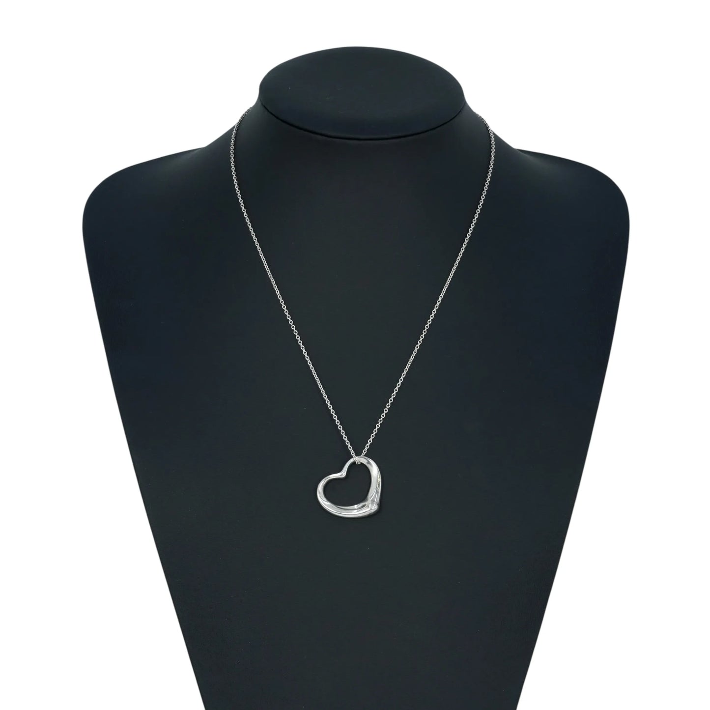 Tiffany Open Heart Necklace - Silver