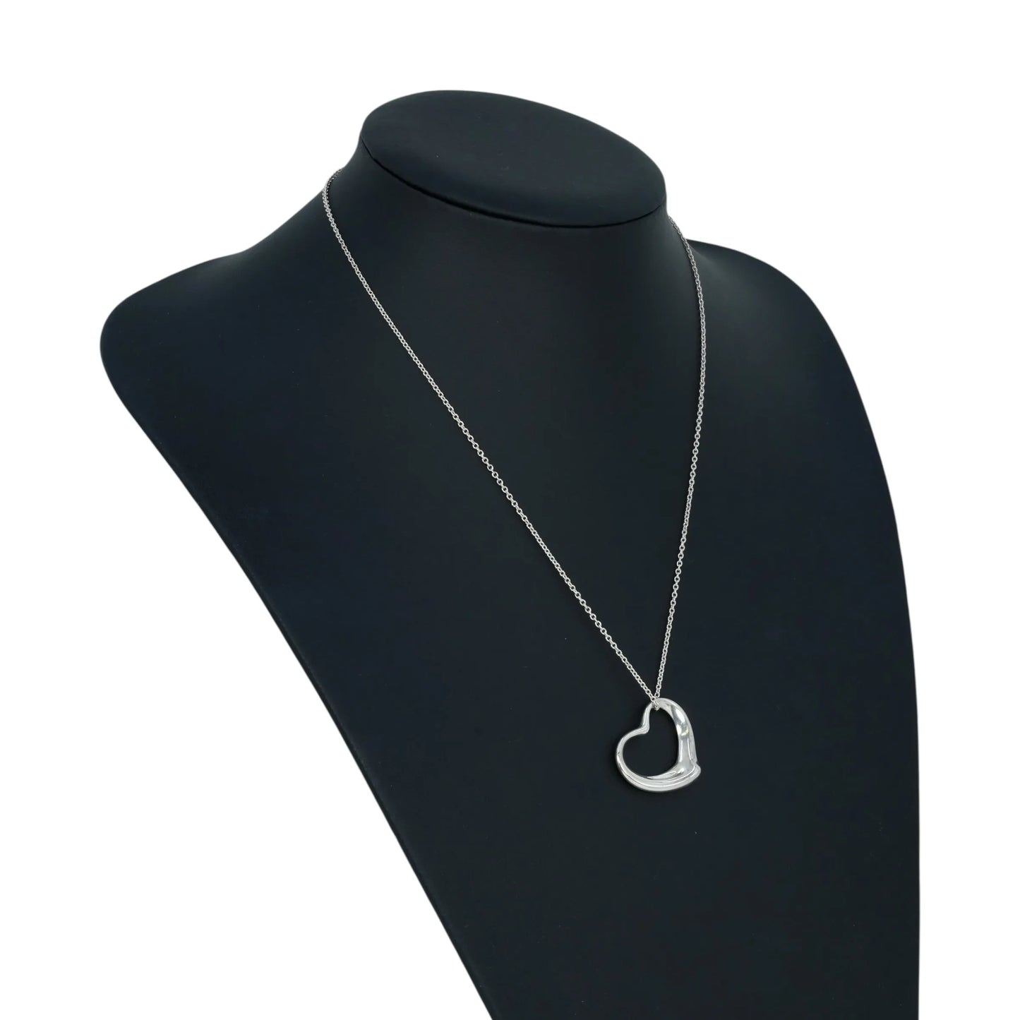 Tiffany Open Heart Necklace - Silver