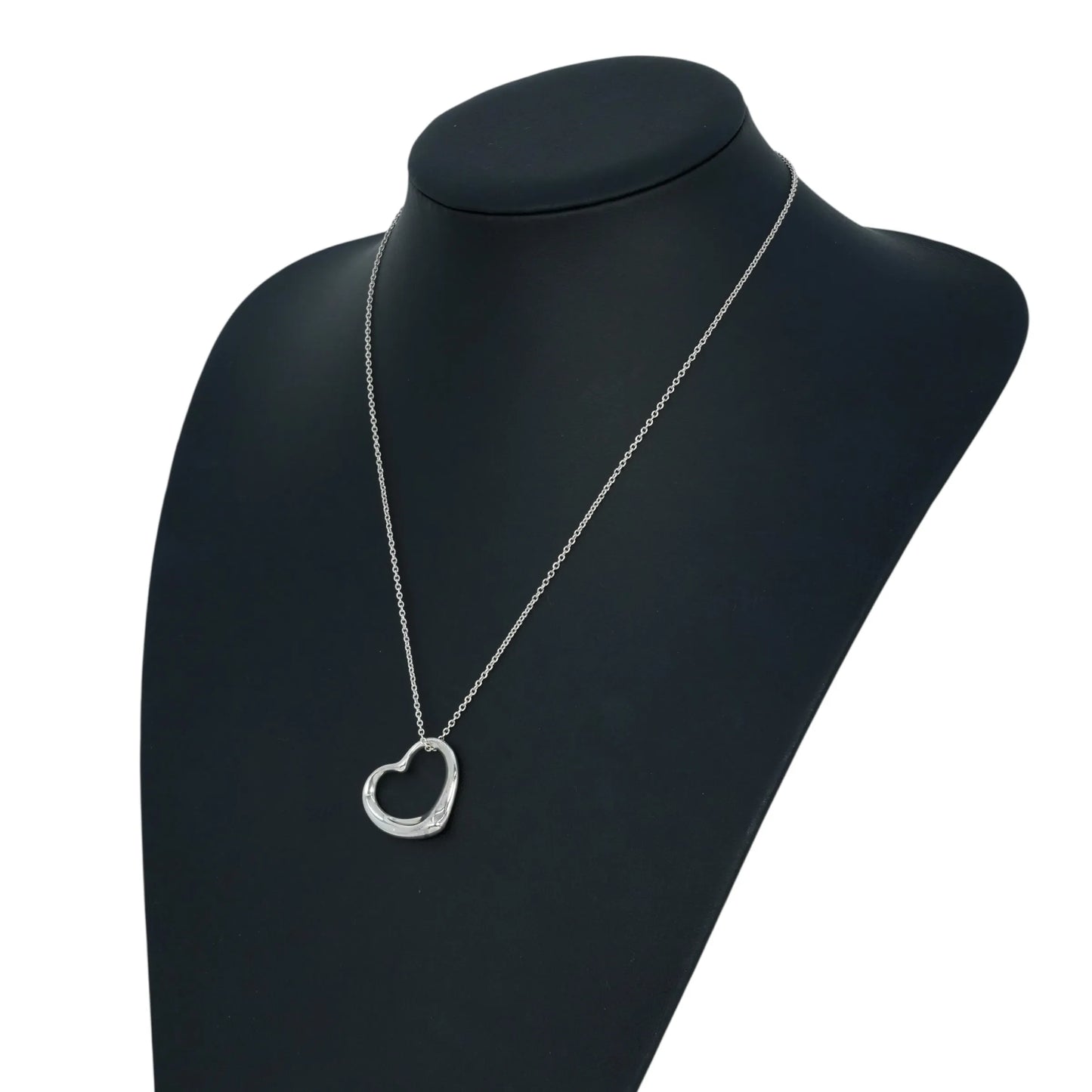 Tiffany Open Heart Necklace - Silver