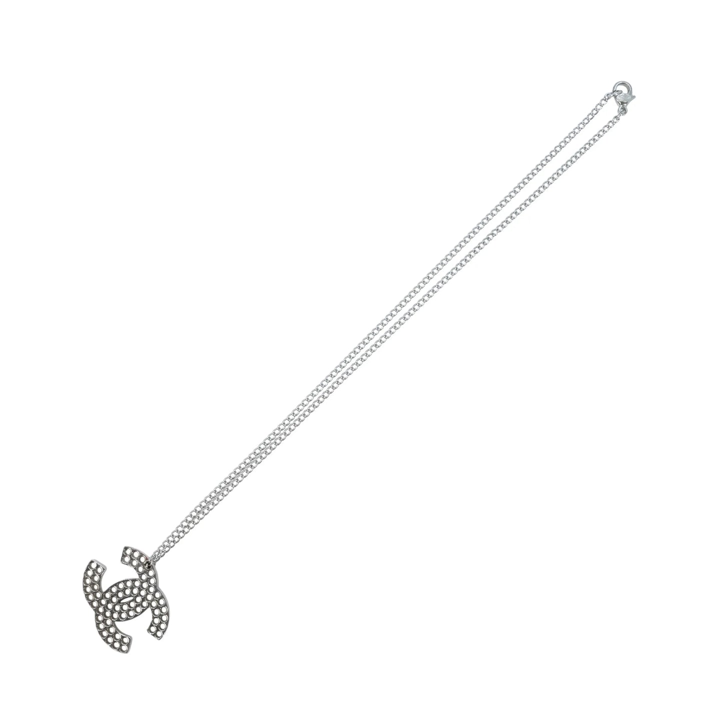 CHANEL Punching CC Logo Necklace - Metal