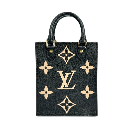 Louis Vuitton Monogram Empreinte Petite Sac Plat Two-Tone Handbag/Shoulder Bag - Black - 35476 