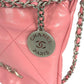 CHANEL Calfskin 22 Mini Hand Bag Chain Shoulder Bag - Pink