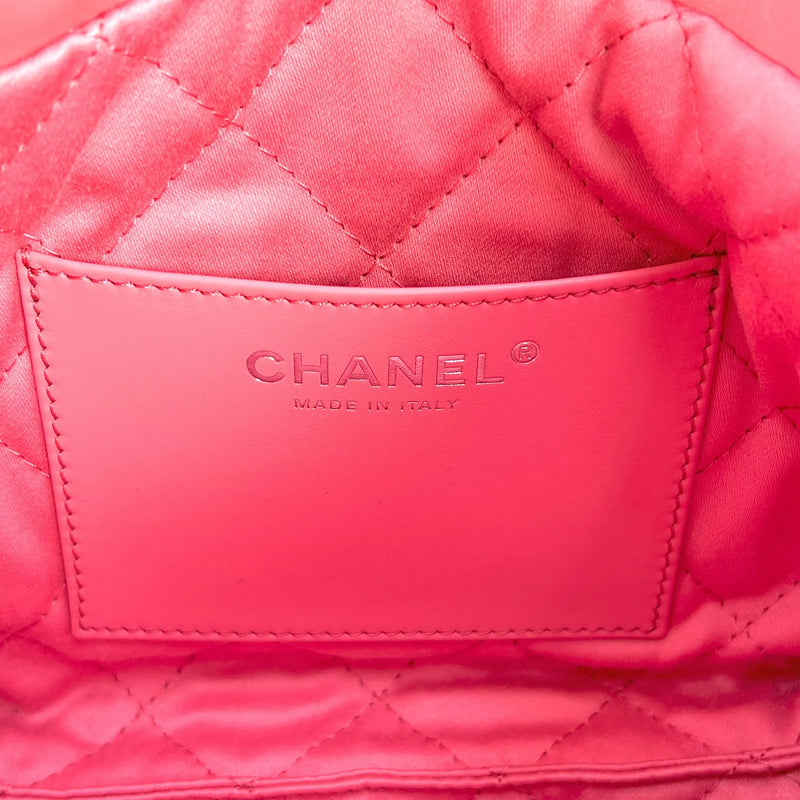 CHANEL Calfskin 22 Mini Hand Bag Chain Shoulder Bag - Pink
