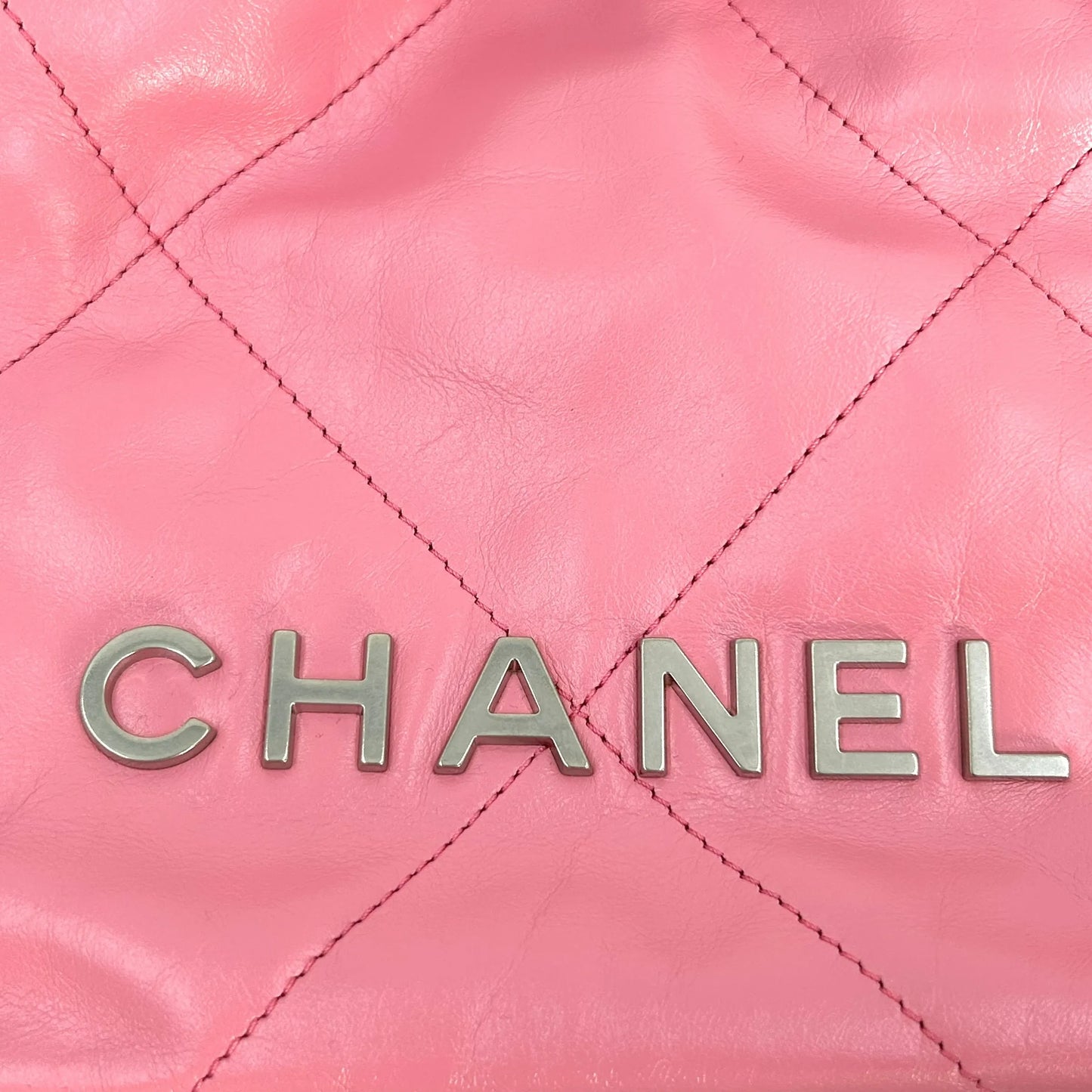 CHANEL Calfskin 22 Mini Hand Bag Chain Shoulder Bag - Pink