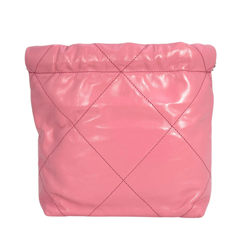 CHANEL Calfskin 22 Mini Hand Bag Chain Shoulder Bag - Pink