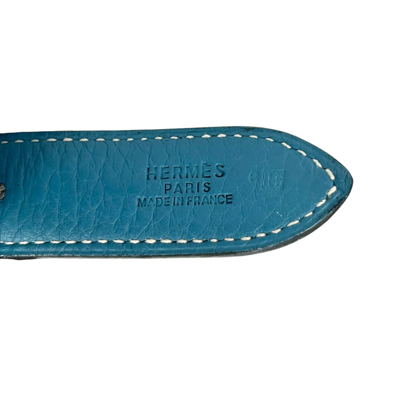 Loewe Trim 35 Shoulder Bag in Taurillon Clemence Leather with H Stamp (2004) - Blue 