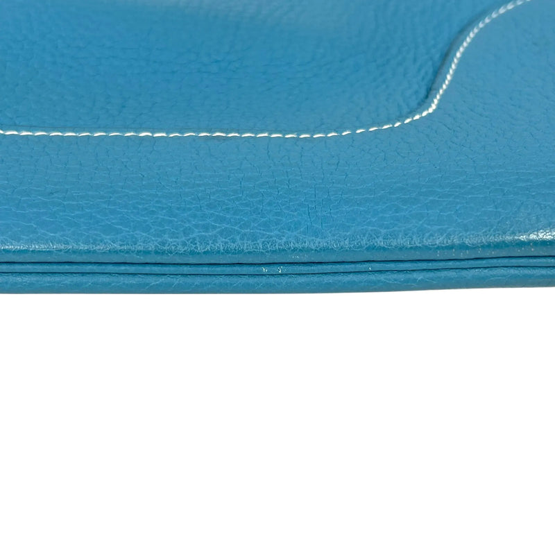 Loewe Trim 35 Shoulder Bag in Taurillon Clemence Leather with H Stamp (2004) - Blue 