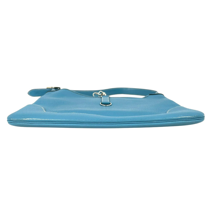 Loewe Trim 35 Shoulder Bag in Taurillon Clemence Leather with H Stamp (2004) - Blue 