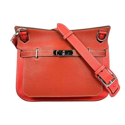 Hermès Gypsiere 28 Rose Jaipur Two-tone Togo T Stamp (2015) Shoulder Bag - Pink Orange 