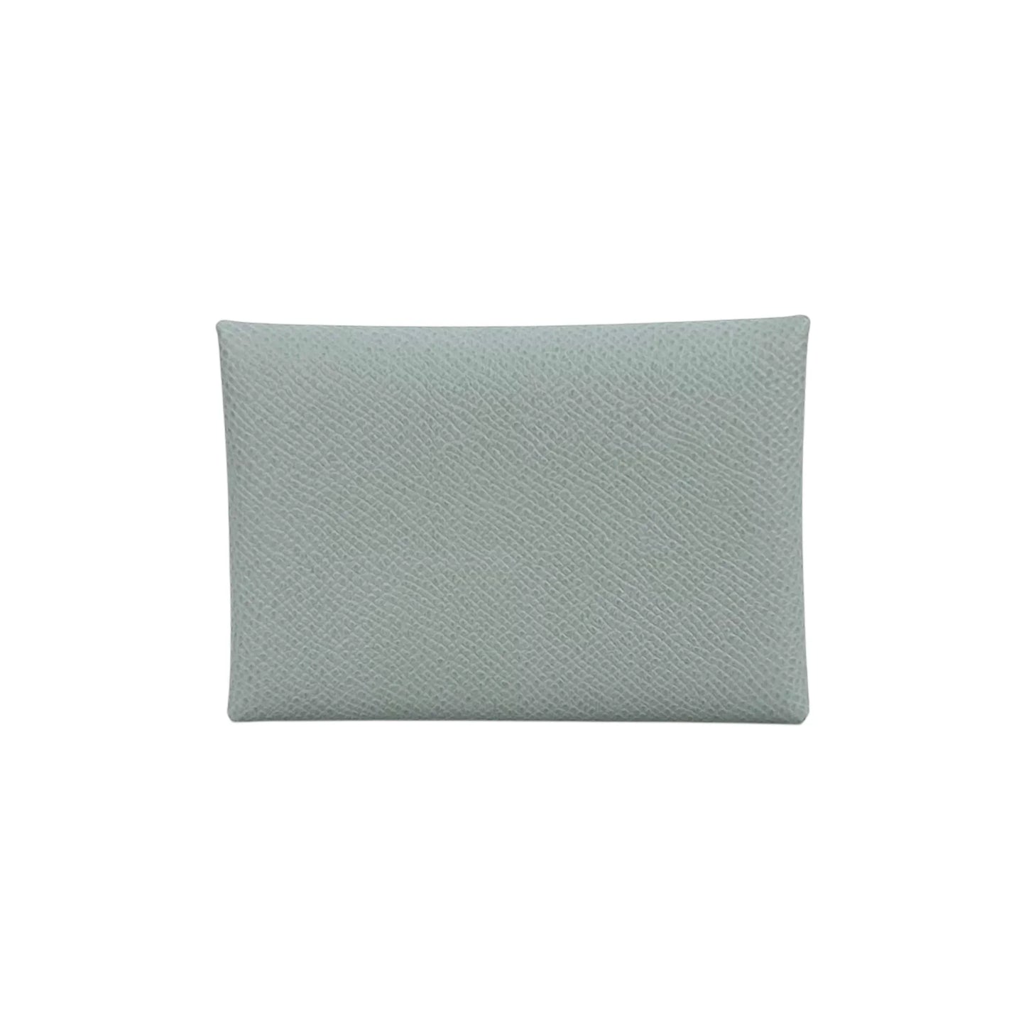 Hermès Calvi Duo Green Pantan Compact Wallet Card Case K Stamp (Made in 2025) - Blue Gray 