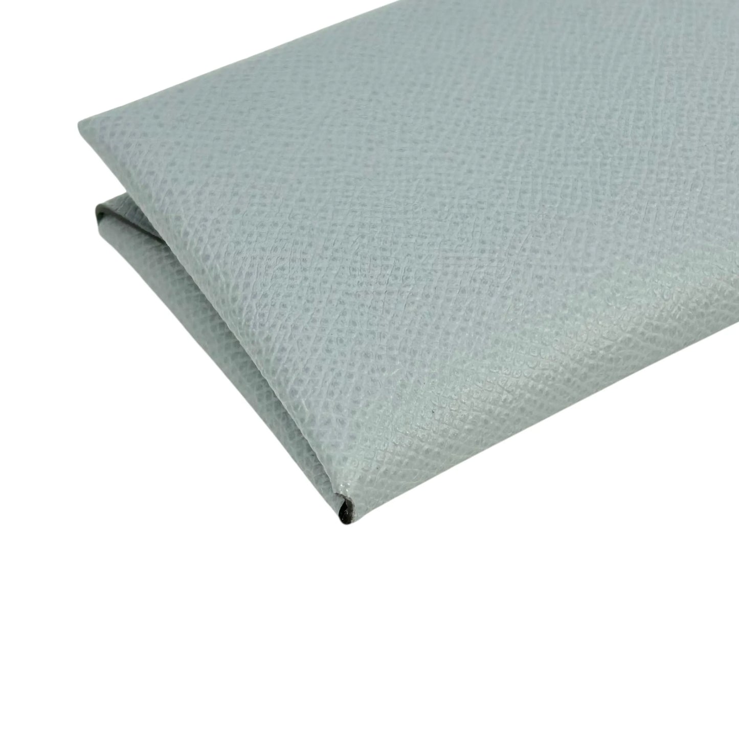 Hermès Calvi Duo Green Pantan Compact Wallet Card Case K Stamp (Made in 2025) - Blue Gray 