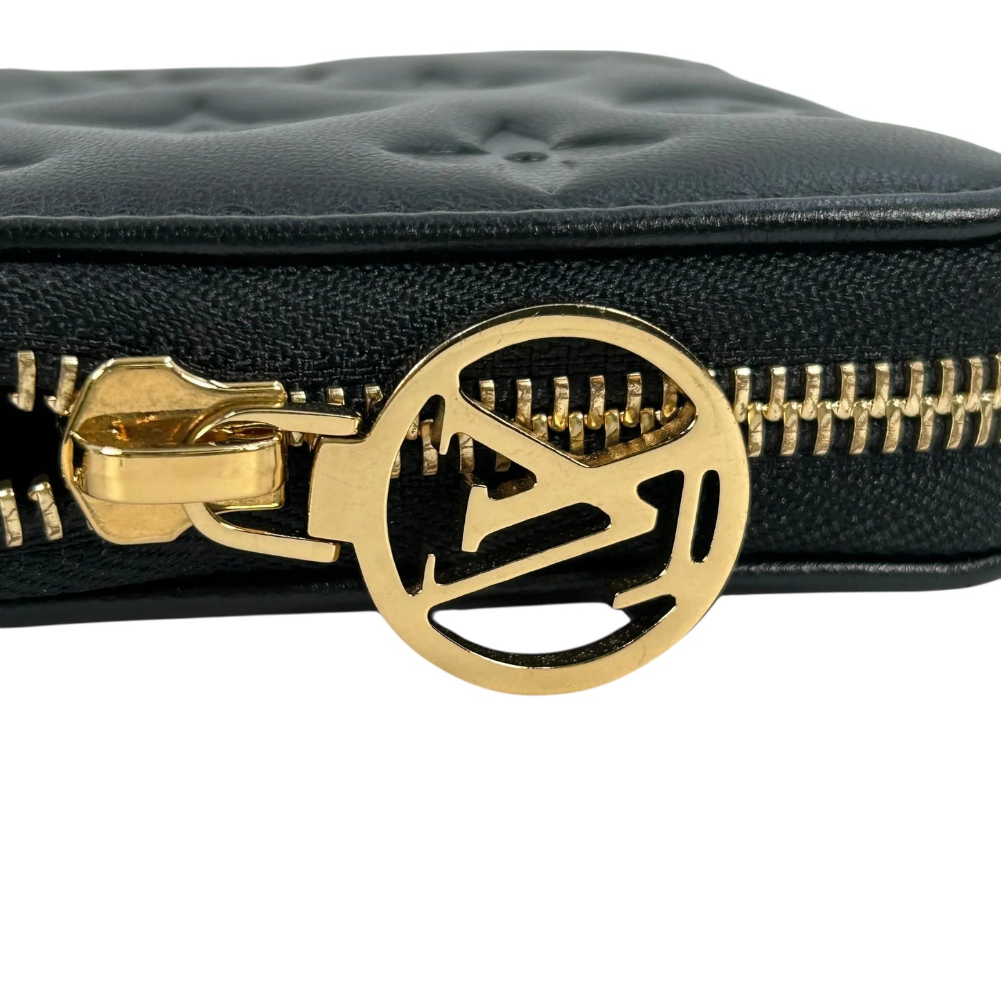 Louis Vuitton モノグラム ラムレザー クッサン ジッピーウォレット 長財布 ロングウォレット - ブラック