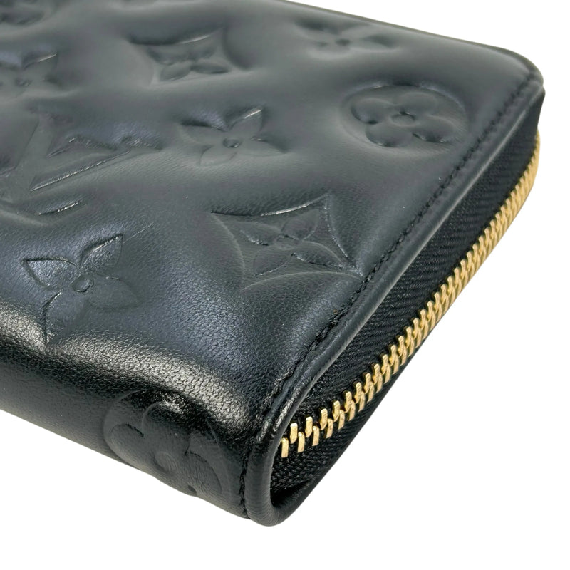 Louis Vuitton モノグラム ラムレザー クッサン ジッピーウォレット 長財布 ロングウォレット - ブラック