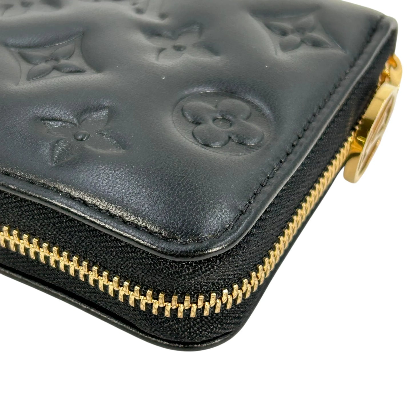 Louis Vuitton モノグラム ラムレザー クッサン ジッピーウォレット 長財布 ロングウォレット - ブラック