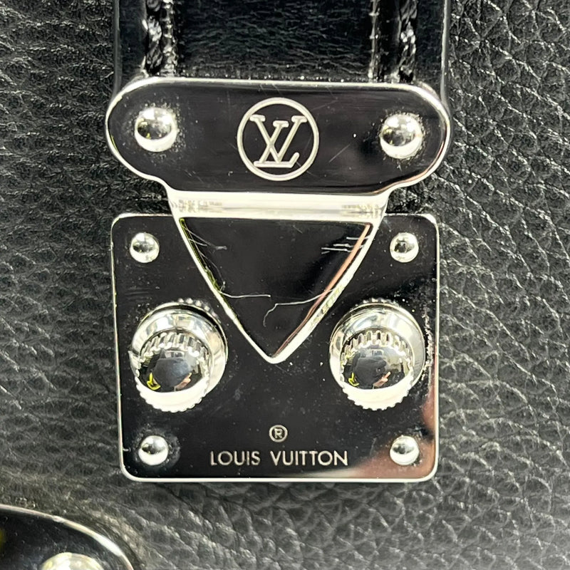Louis Vuitton カーフレザー サイドトランクPM シルバー金具 ハンドバッグ ショルダーバッグ - ブラック