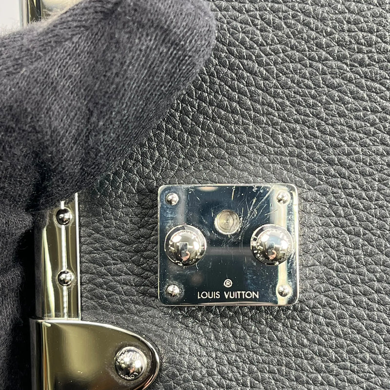 Louis Vuitton カーフレザー サイドトランクPM シルバー金具 ハンドバッグ ショルダーバッグ - ブラック