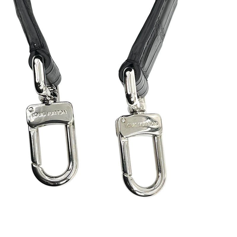 Louis Vuitton カーフレザー サイドトランクPM シルバー金具 ハンドバッグ ショルダーバッグ - ブラック