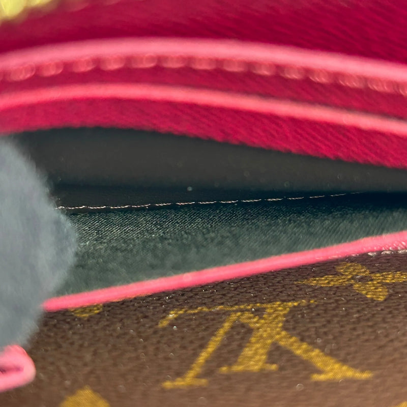 Louis Vuitton モノグラム キャンバス ポルトフォイユ クレマンス フューシャ 長財布 ロングウォレット - ブラウン