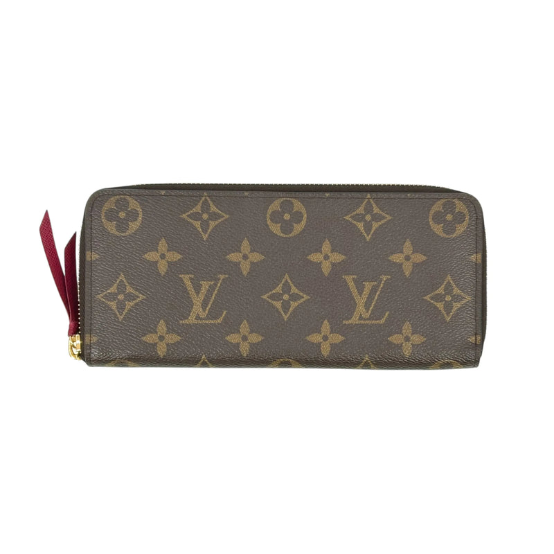 Louis Vuitton モノグラム キャンバス ポルトフォイユ クレマンス フューシャ 長財布 ロングウォレット - ブラウン