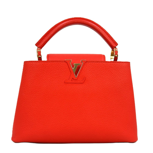 Louis Vuitton Capucines BB Taurillon Leather Handbag/Shoulder Bag - Orange 
