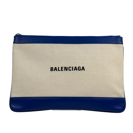 BALENCIAGA Canvas Clutch Bag