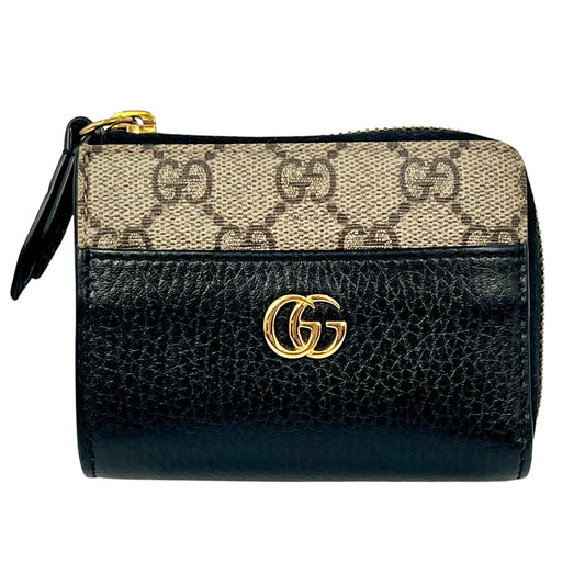GUCCI GGsupreme×Leather Compact wallet