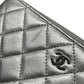 CHANEL Matlass Round Zipper Cocomark Silver