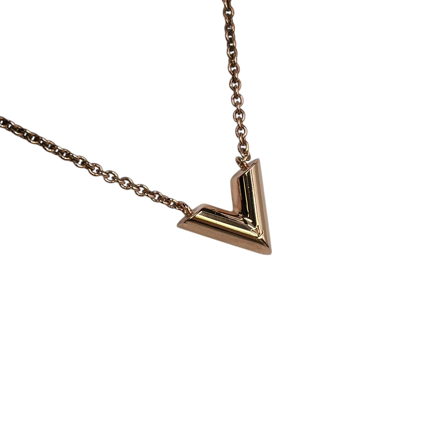 Louis Vuitton Essential V Necklace Rose Gold