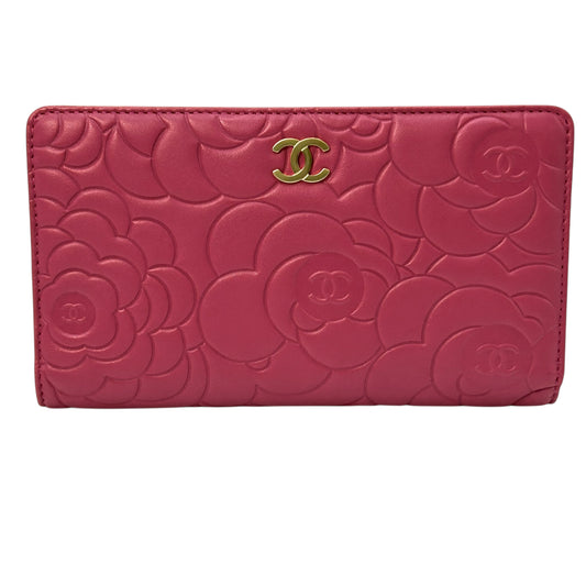 CHANEL Camellia Bi-fold long wallet