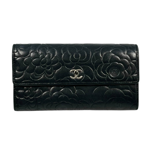CHANEL Cocomark Camellia long wallet