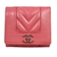 CHANEL Vstich Mademoiselle Tri-fold wallet