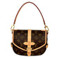 Louis Vuitton Monogram Saumur BB 2way Hand Bag -Brown