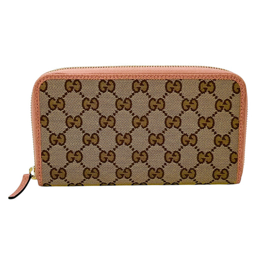 GUCCI GG Canvas Zip Around Long Wallet