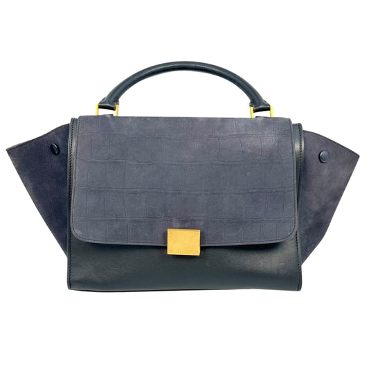 CELINE Trapeze Hand Bag - Navy Blue