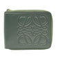 LOEWE Anagram Zip Around Bi-fold Compact Wallet - Green