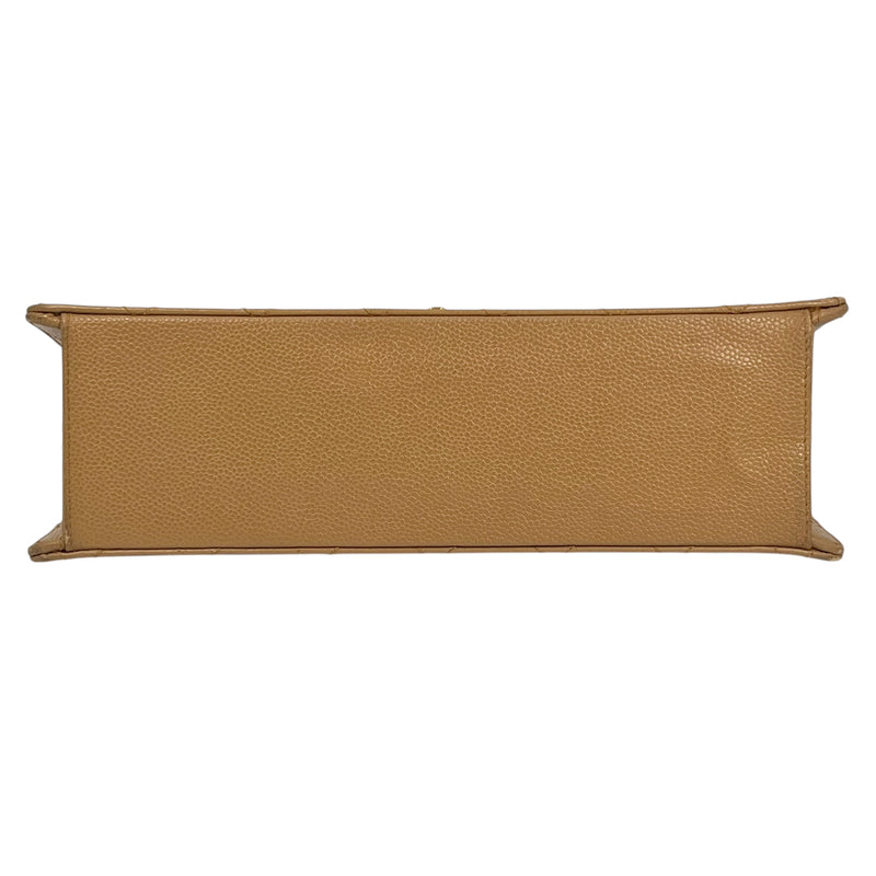 CHANEL Matelasse 30 Caviar Skin Gold Hardware Shoulder Bag - Beige Brown