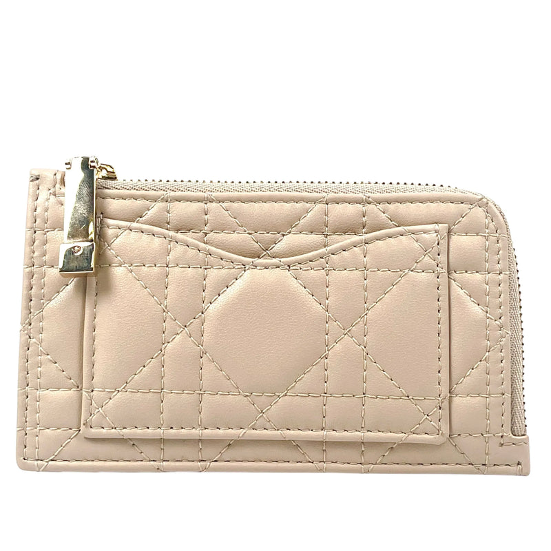 Dior Coin Purse Card Case - Beige