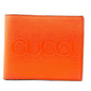 GUCCI GG Logo Embossed Compact Wallet - Orange