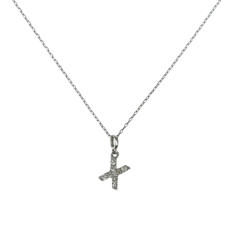 K18WG Cross Necklace